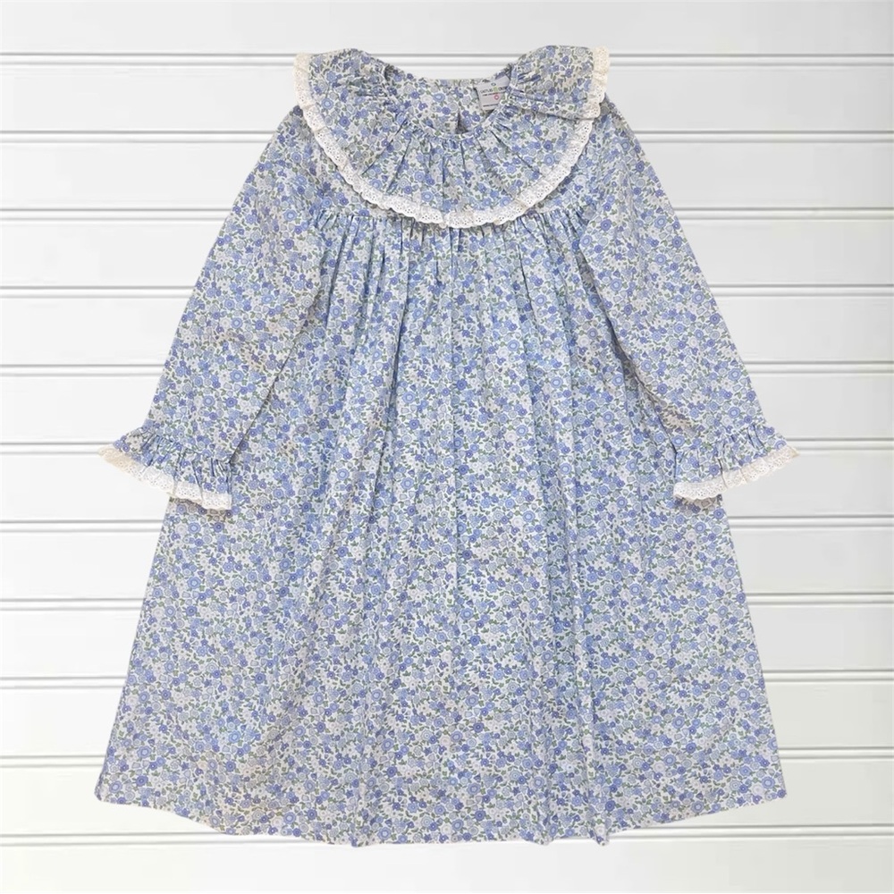 CASTLES & CROWNS NWOT Floral Ruffle Eyelet Collar Spring Poplin Heirloom Dress